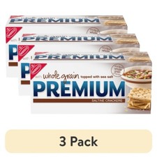  3 pack Premium Saltine Crackers with Whole Grain Wheat, 1.06 lb