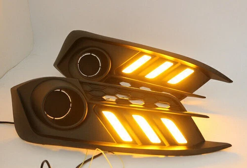 For 2016-2018 Honda Civic DRL LED Daytime Running light Fog Lamps Turn Signal - Picture 5 of 17