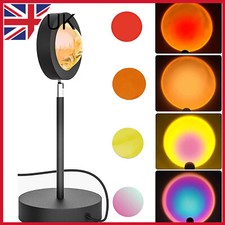 Sunset Lamp Rainbow Mood Night Light 180 Degree Rotation Projector LED Christmas