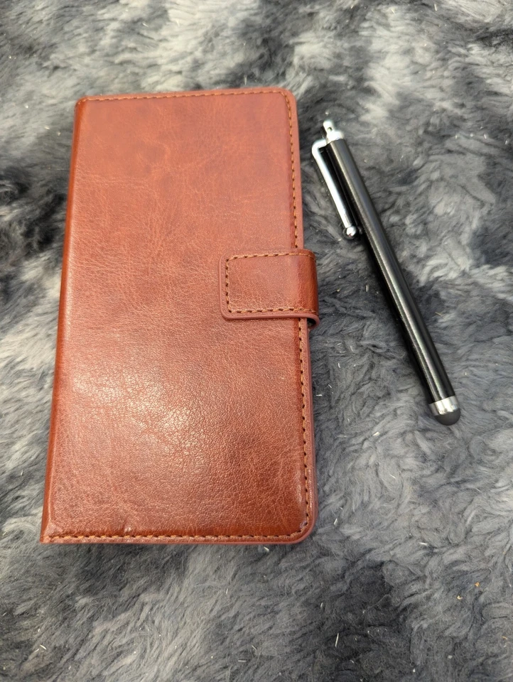 LG "G3" Phone Case Magnetic Closure Credit Card Slots, Inner Pocket BROWN - NEW - Image 3 of 4