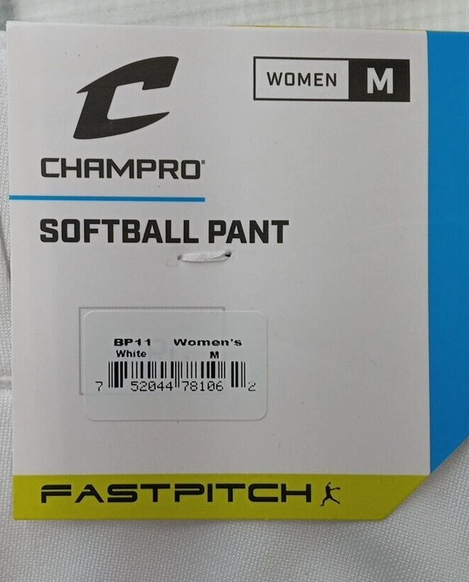 Calça Longa Champro Feminina Tradicional Cintura Baixa Fastpitch Tamanho Médio BP11 Branca - Imagem 3 de 4