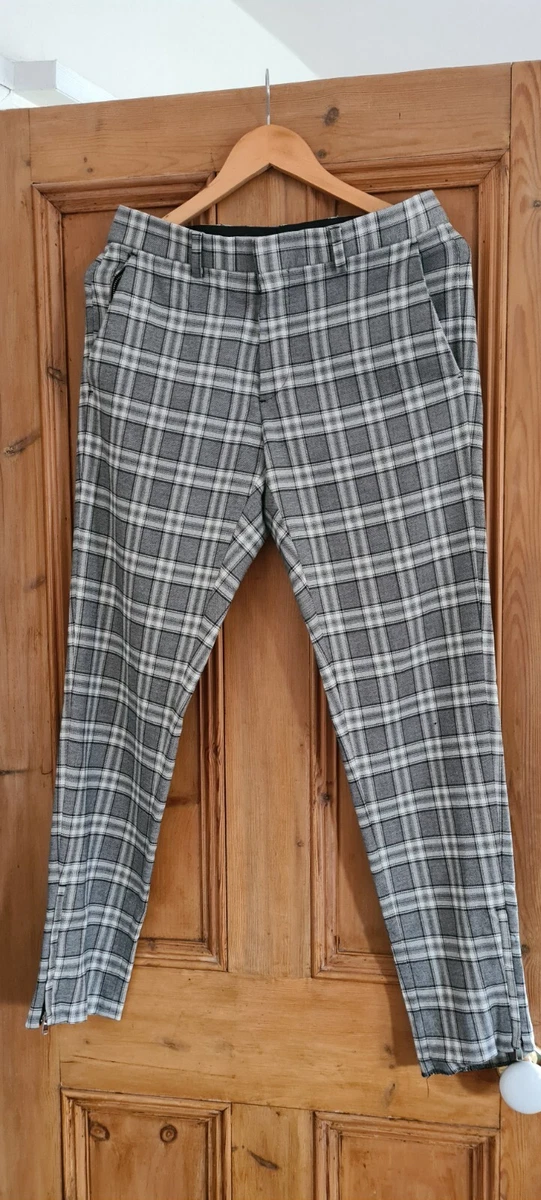 Zara mens plaid pants sales