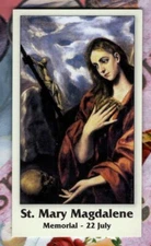 St. Mary Magdalene - (2" x 3 1/2") Heavy Paperstock Holy Card