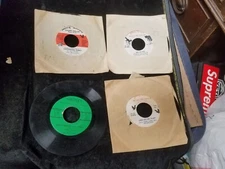 3 Johnny Stewart & 1 Smith's Animal Call 7" Records Owl Crow Red Fox Pup Rabbit