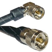 RFC400 UHF MALE ANGLE to PL259 UHF Male Coaxial RF Cable USA-Ship Lot