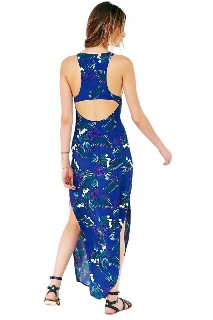 For Love & Lemons Blue Tropical Cutout Maxi Dress Women's Size Small S | eBay For Love & Lemons Blue Tropical Cutout Maxi Dress Women's Size Small S | eBay