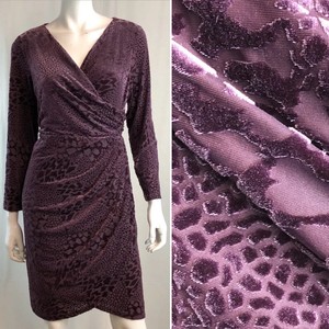 purple velvet wrap dress