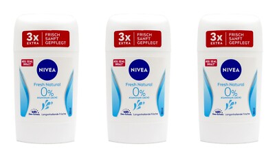 Nivea Fresh Natural 0% Aluminium Deo Stick , 3x50ml EAN42428923