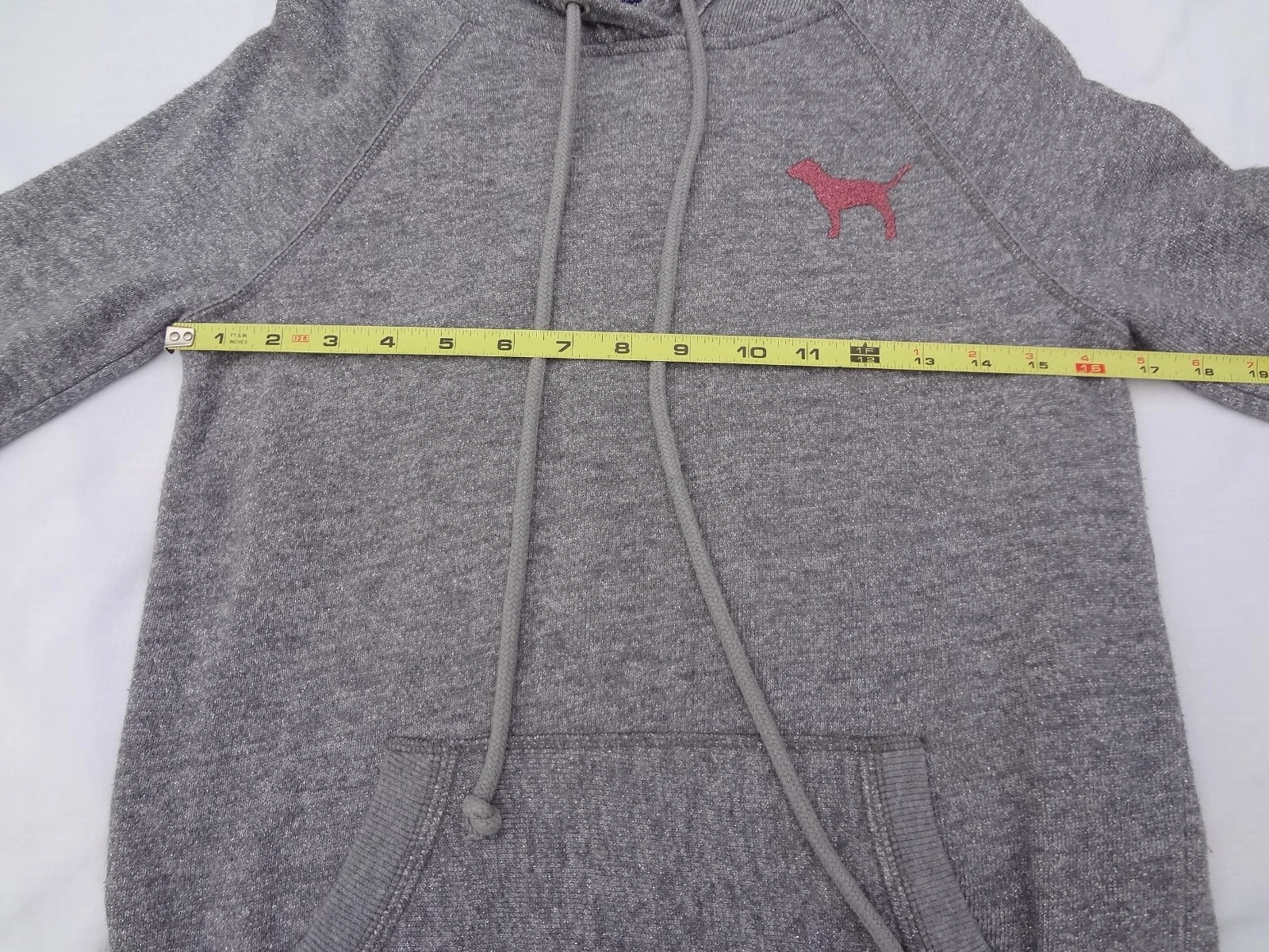 UNDERCOVER Victoria Secret Rosa Felpa con cappuccio taglia X S