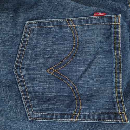 Levis 514 Jeans Mens 38x32 Meas 36x32 Slim Straight Leg Faded Wash Blue Denim - Picture 10 of 12