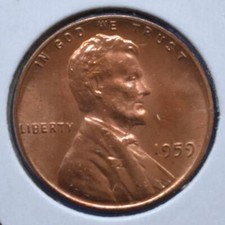 1959-P Lincoln Memorial Cent (BU) Brilliant Uncirculated 95% Copper