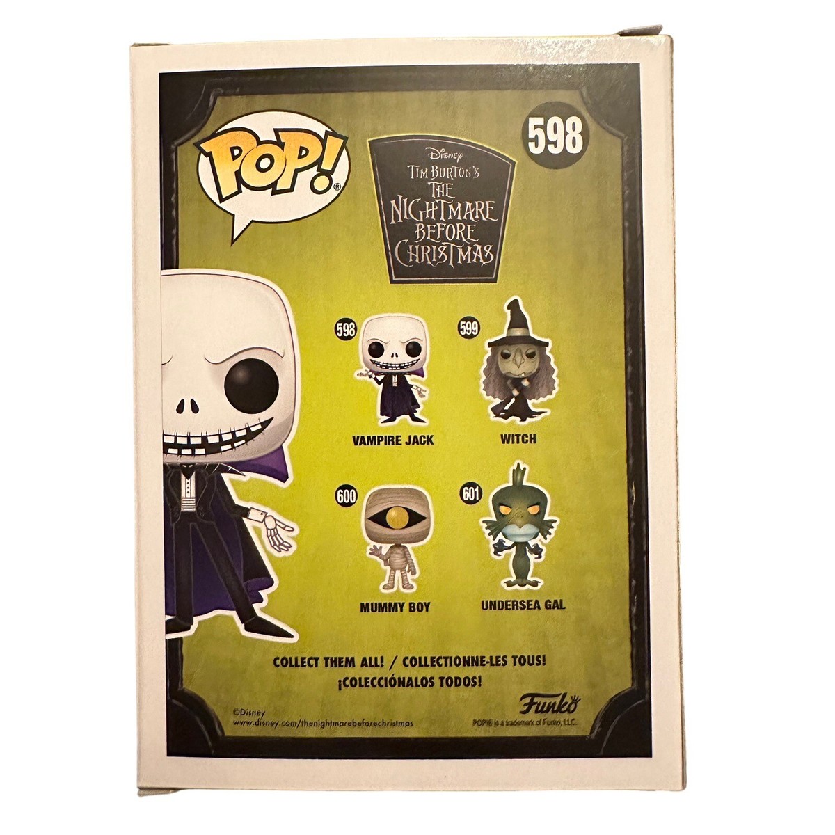 FUNKO Pop! Nightmare Before Christmas VAMPIRE JACK #598 Glow In 