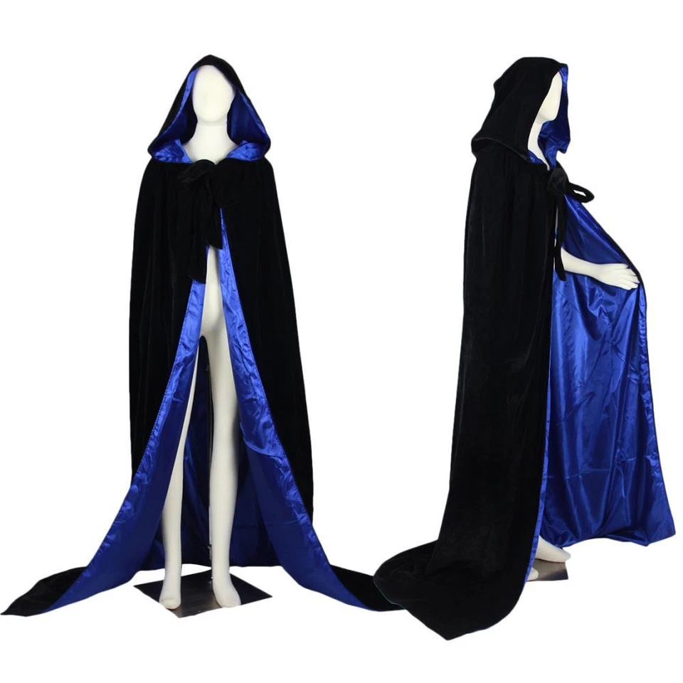 Capa/capa con capucha Halloween boda medieval bruja pagana-varios colores Foto 4 de 4