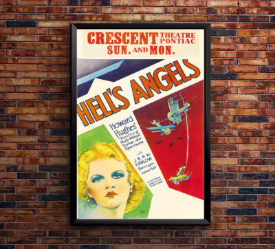 Hell's Angels - Jean Harlow - Howard Hughes - 1930 - Movie Poster