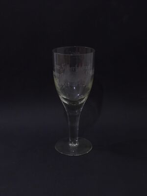 Antikes Andenken Glas Silberhochzeit Koyne Lauchhammer Vintage 1922 Handmade
