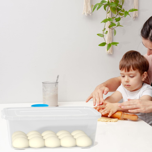 2-Pack 16 L Pizza Dough Proofing Box with Lid, Clear Food Pizza Storage Containe - Picture 5 of 7