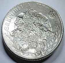 1881 Chopmarks Mexico Silver 8 Reales Cap And Ray Libertad Dollar 1800's 8R Coin