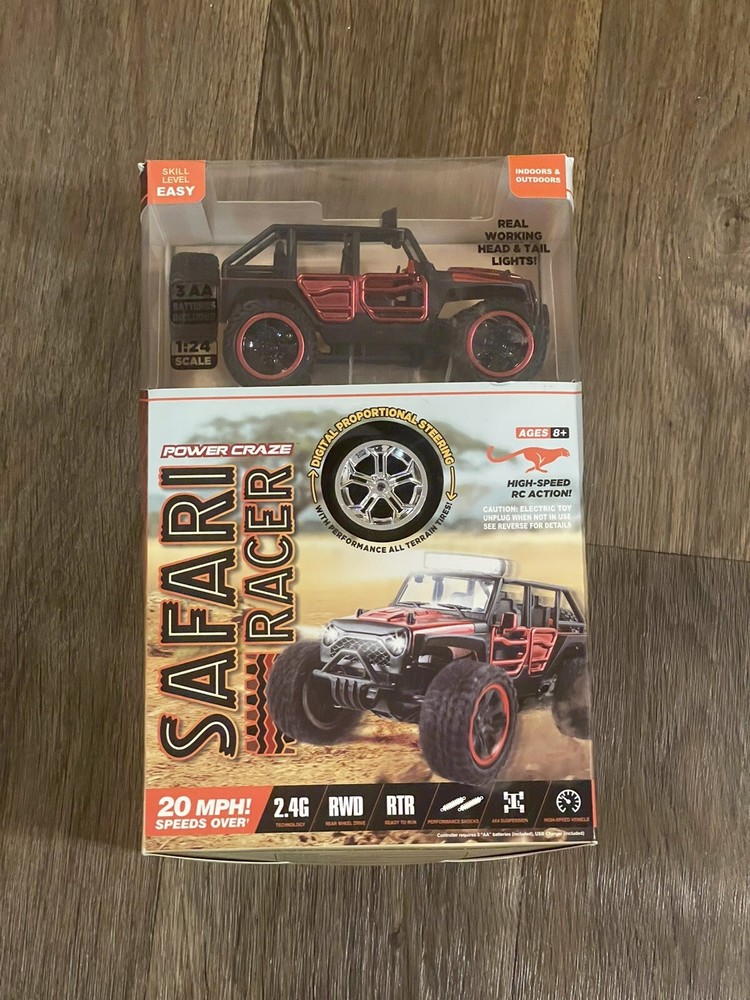 High-Speed 2.4GHz Power Craze Safari Racer RC Jeep with 32 LED Lights New Model  