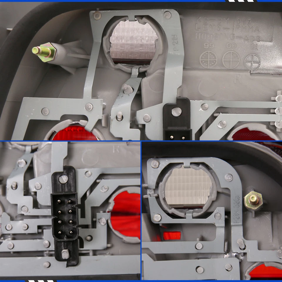 Conjunto de luces traseras rojas transparentes 1992-1999 para BMW E36 serie 3 cupé juego izquierdo derecho Foto 4 de 4