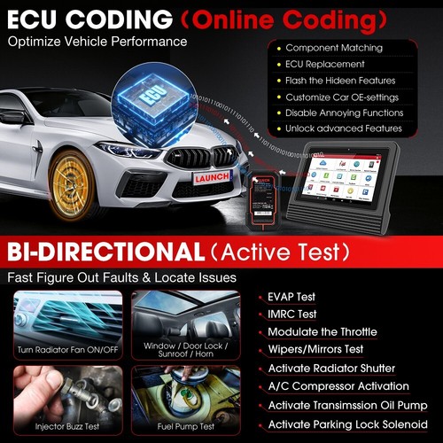 2025 LAUNCH X431 PRO V5.0 Car Diagnostic Tool OBD2 All System Scanner ECU Coding - Picture 5 of 15