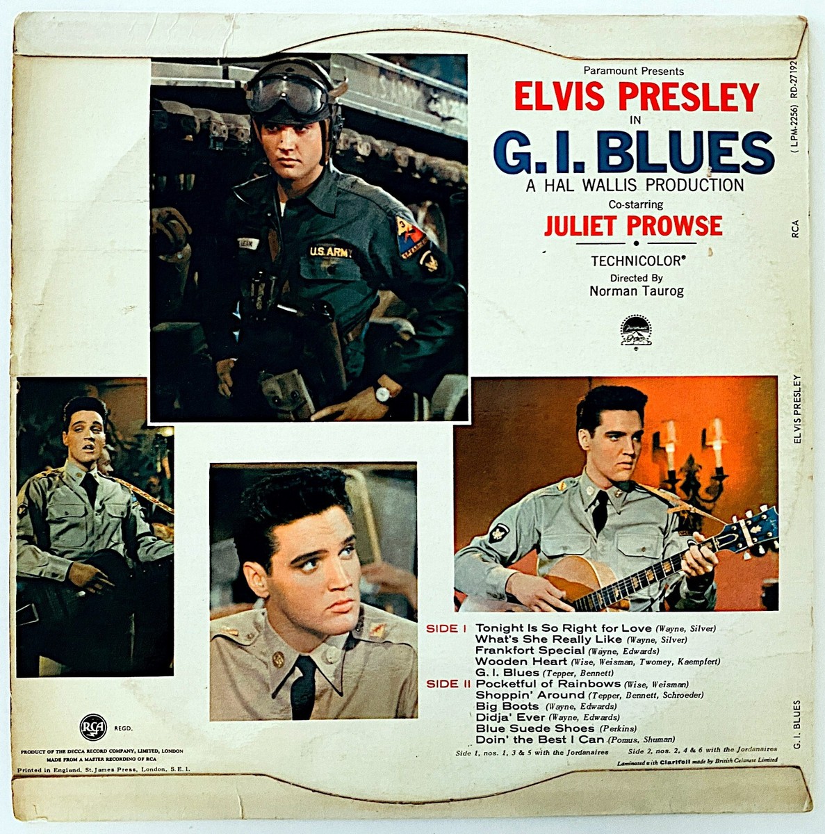 ELVIS PRESLEY - G.I. BLUES - 1960 UK RELEASE - VINYL, ALBUM