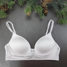 Maidenform Bra Size 34A Gray Padded Wireless Adjustable Clasp Back