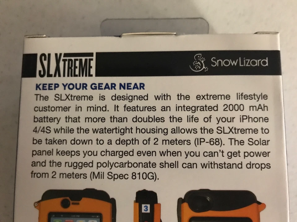 Funda Impermeable Snow Lizard SLXTREME Energía Solar para iPhone 4/4s Colores Surtidos Foto 3 de 4
