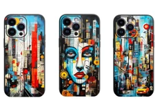 vibrant city 3 PCS  iphone Back skin  Film sticker