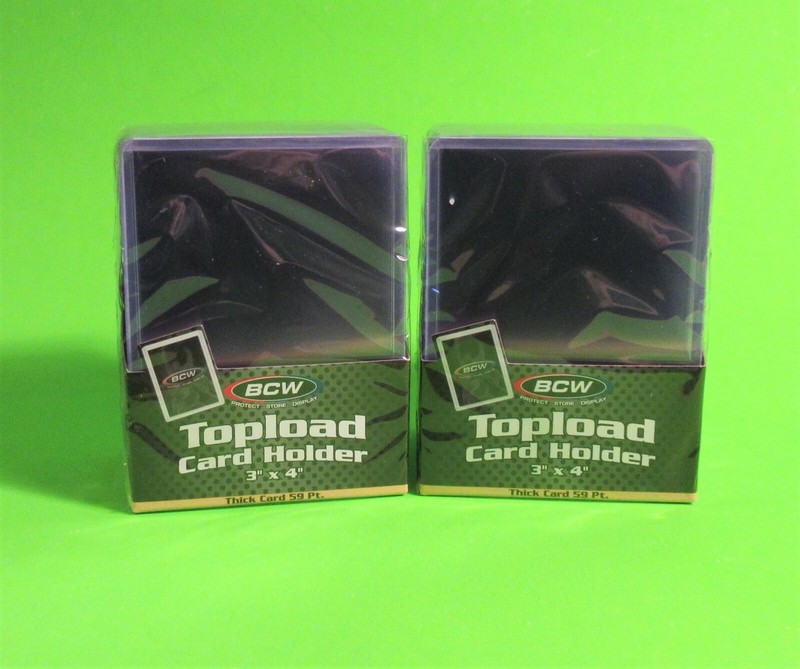 50 THICK 59 PT. SPORTS/TRADING TOPLOAD CARD HOLDER,3 X 4 X 1.5MM RIGID PLASTIC