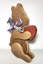 Vintage COUNTRY BEAR WOOD Rustic Primitive Style 11" Farmhouse Kids Decor