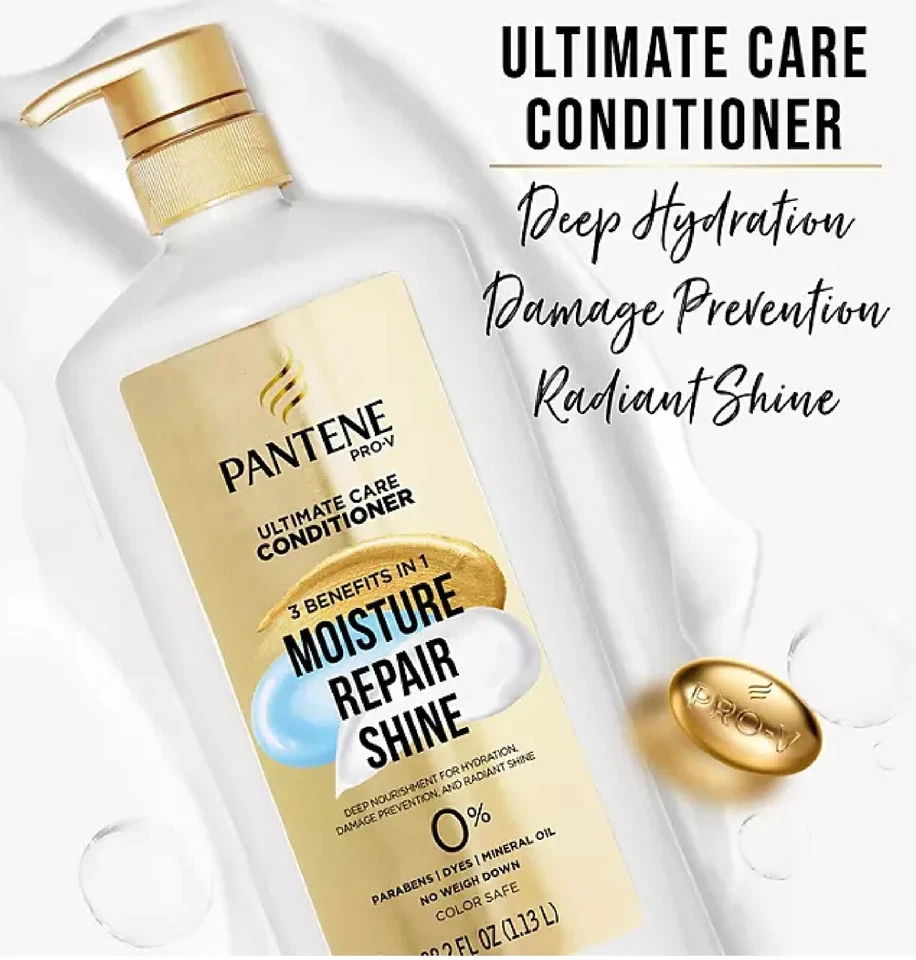 Acondicionador 3 en 1 Pantene Pro-V Ultimate Care, 38,2 fl. oz. Foto 3 de 4