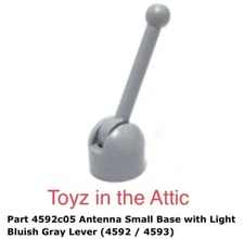 Lego 2x 4592c05 Light Bluish Gray Antenna Small Base 10497 Galaxy Explorer