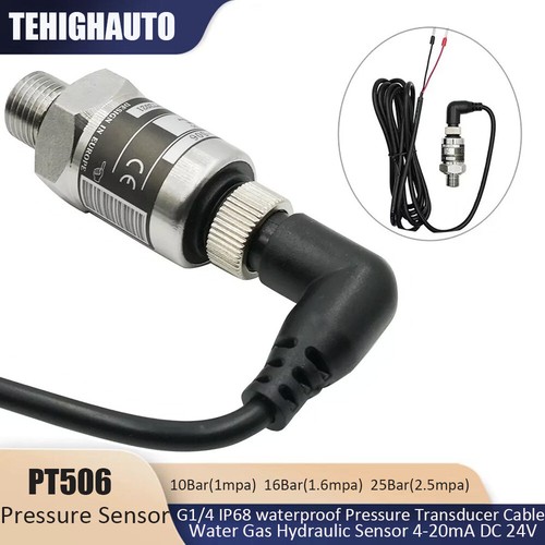 G1/4 IP68 Pressure Transducer Cable Pressure Transmitter for Water Gas Hydraulic - Picture 1 of 11