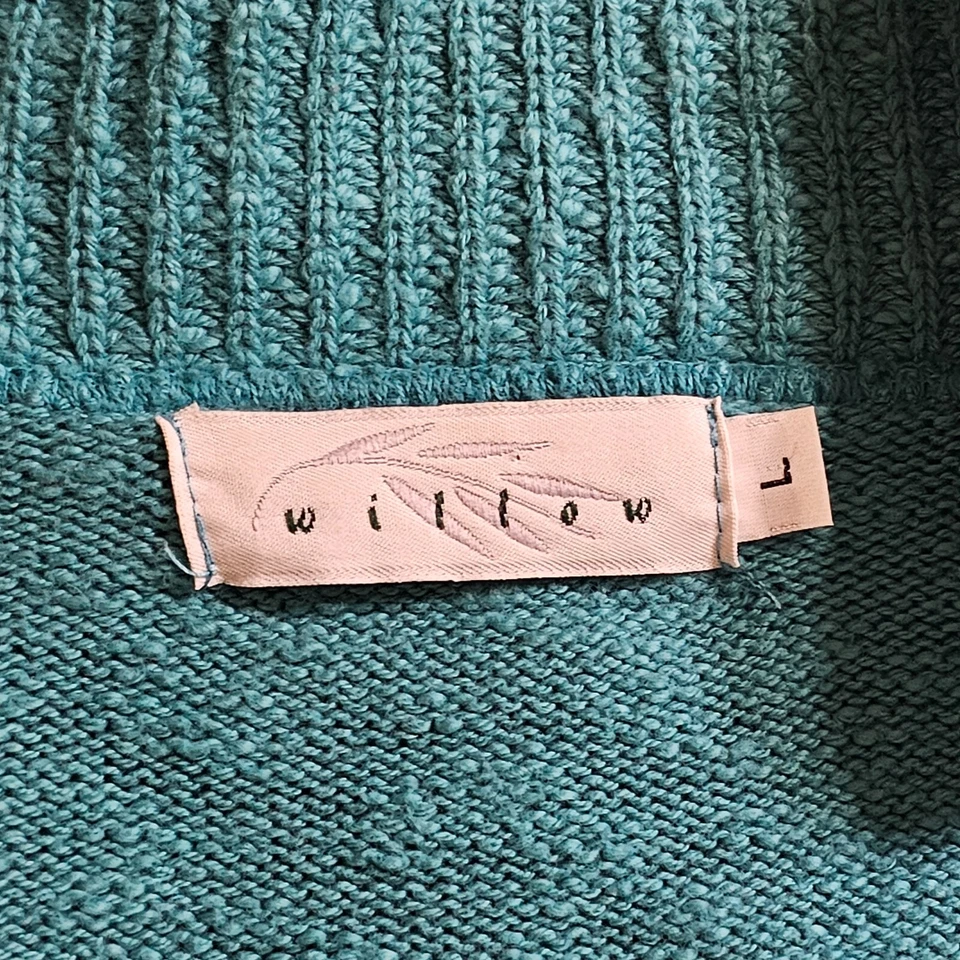 Cárdigan Suéter Mujer Grande Verde Tejido Botones Sol Manga 3/4 Informal Foto 3 de 4