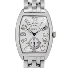Franck Muller Casablanca 7500S6 Auto 28mm Small Seconds White Dial Steel Watch