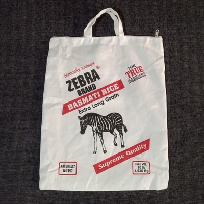 Naturally Aromatic ZEBRA BRAND Basmati Rice Extra Long Grain 10lb ~ BAG ONLY