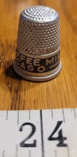 Vintage JAVA COFFEE MILLS Chicago Illinois - Metal Aluminum Advertising Thimble.