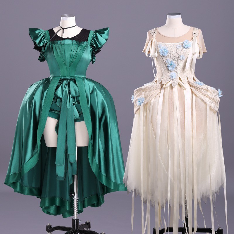 Wednesday Enid Sinclair Green Cosplay Dress Yoko Tanaka Party