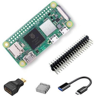 RasTech Raspberry Pi Zero 2W Kit with Pin Header, Aluminum Heatsink, Micro US...