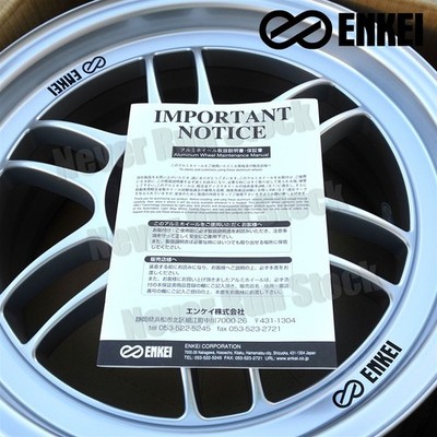 AUTHENTIC ENKEI RPF1 16x7 4x100 +43 OFFSET SILVER 12 SPOKES SPORT