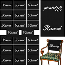 20 Pack Reserved Seating Signs for Chairs Church Pew Reserved Signs Cloths Place