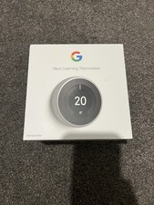 Google Nest Learning Thermostat (3rd Gen) Smart - Stainless Steel T3028GB UNUSED
