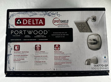 Delta Portwood Set -Tub Neck-Shower head and extension Rough in valve- OPEN BOX