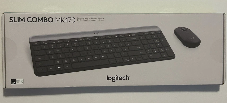 Brand New Logitech MK470 Slim Combo Wireless Keyboard and Mouse Black - Image 3 of 3