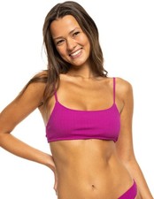 Roxy Women's Purple Bralette Bikini Top Swim M NWT