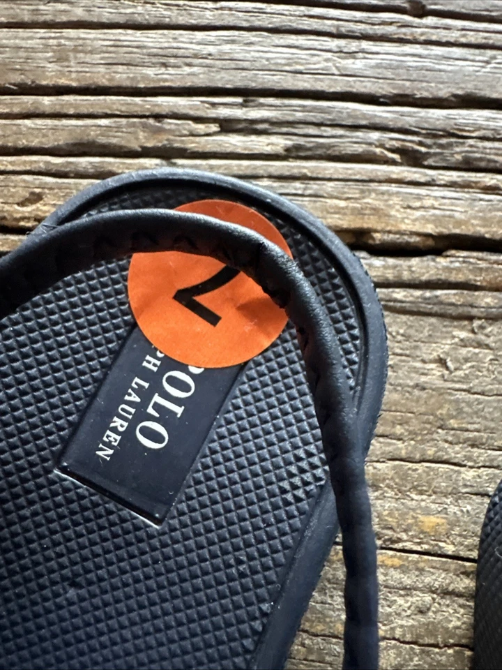 Polo Ralph Lauren Toddler Boys Gansett Repeat Ponies Slides Sandal Navy Red 7 - Image 3 of 4