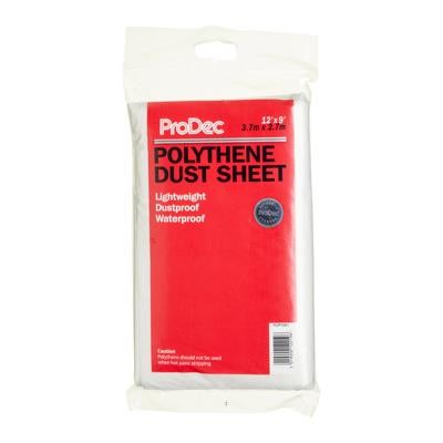 ProDec 12' x 9' Polythene Dust Sheet (20 Pack)