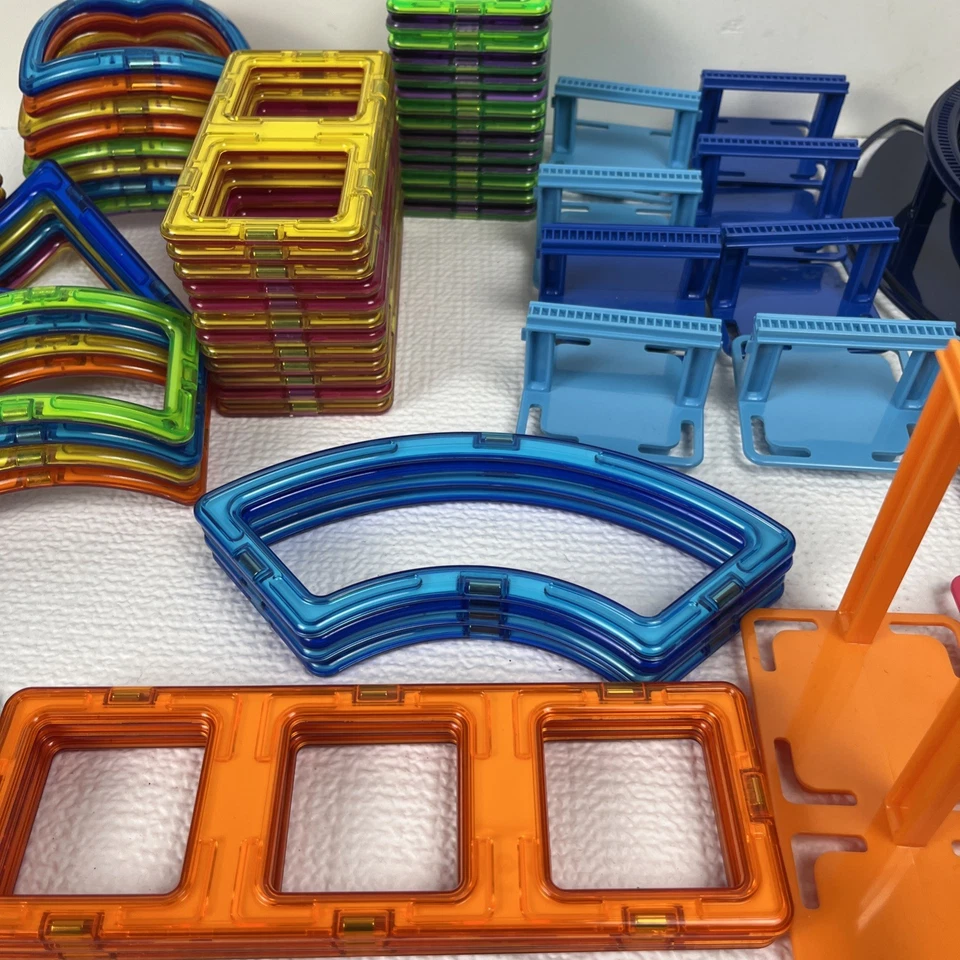 Magformers Sky Track Adventure Set Complete w/ Manual + 30 Extra Shapes No Box - Image 4 of 4