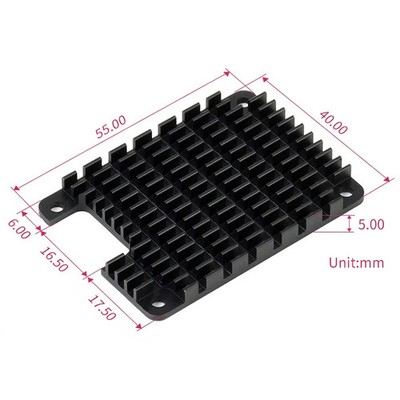 Aluminium Kühlkörper für Raspberry Pi CM4 mit Silikon Wärmepad Kompakt