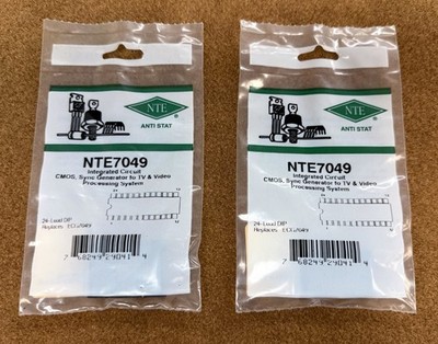 NOS NEW NTE Electronics NTE7049 IC, CMOS Sync Generator (ECG7049) 2 Pack